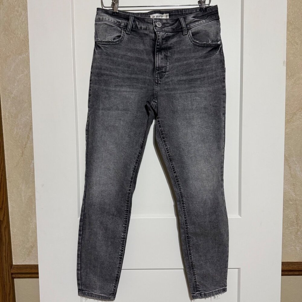 M Jeans Maurices Super Skinny High Rise Curvy Fit Gray Denim Jeans M Short - Picture 2 of 10